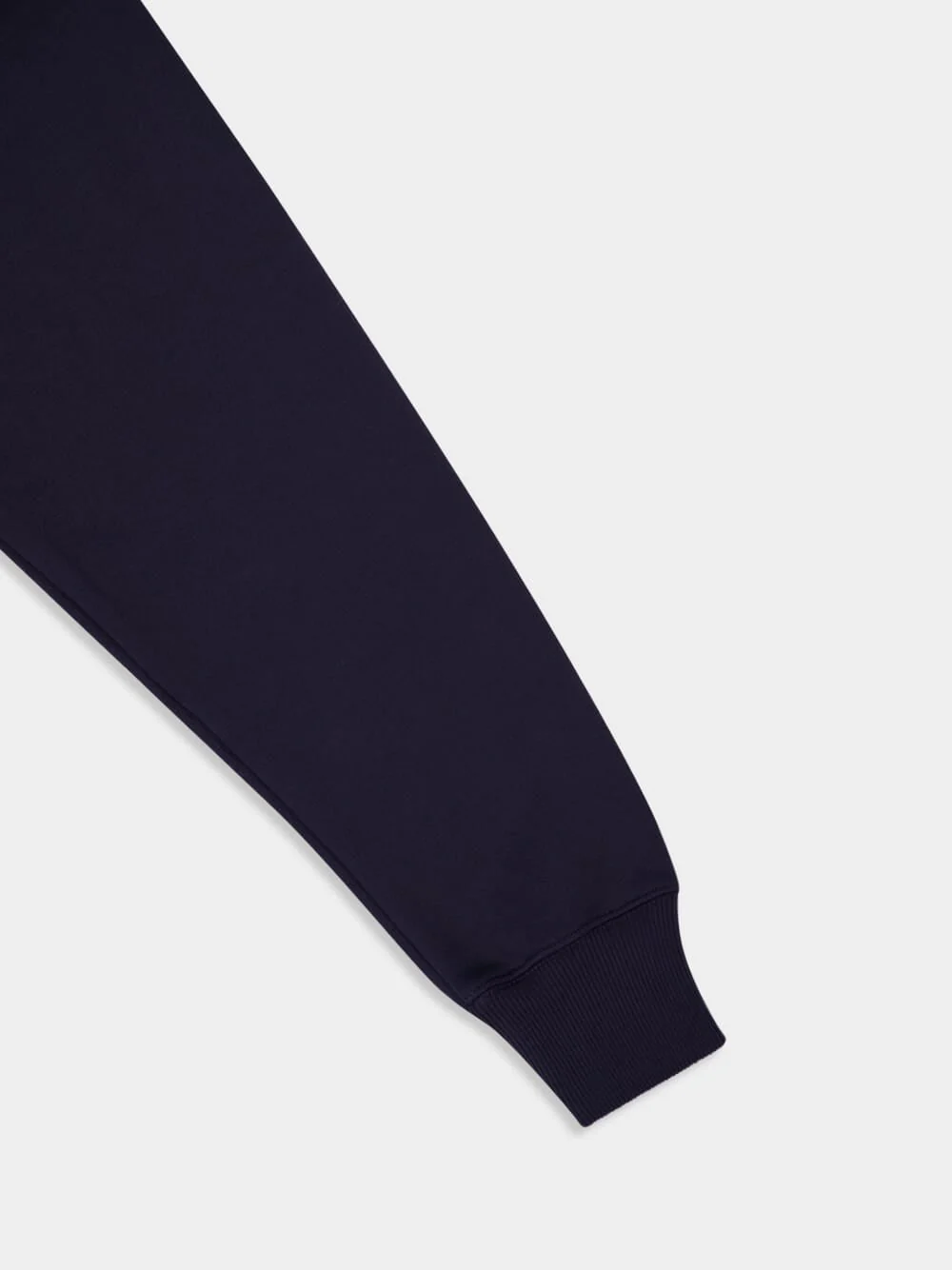 Navy Cotton Hooded Sweatshirt with Patch - Image 8