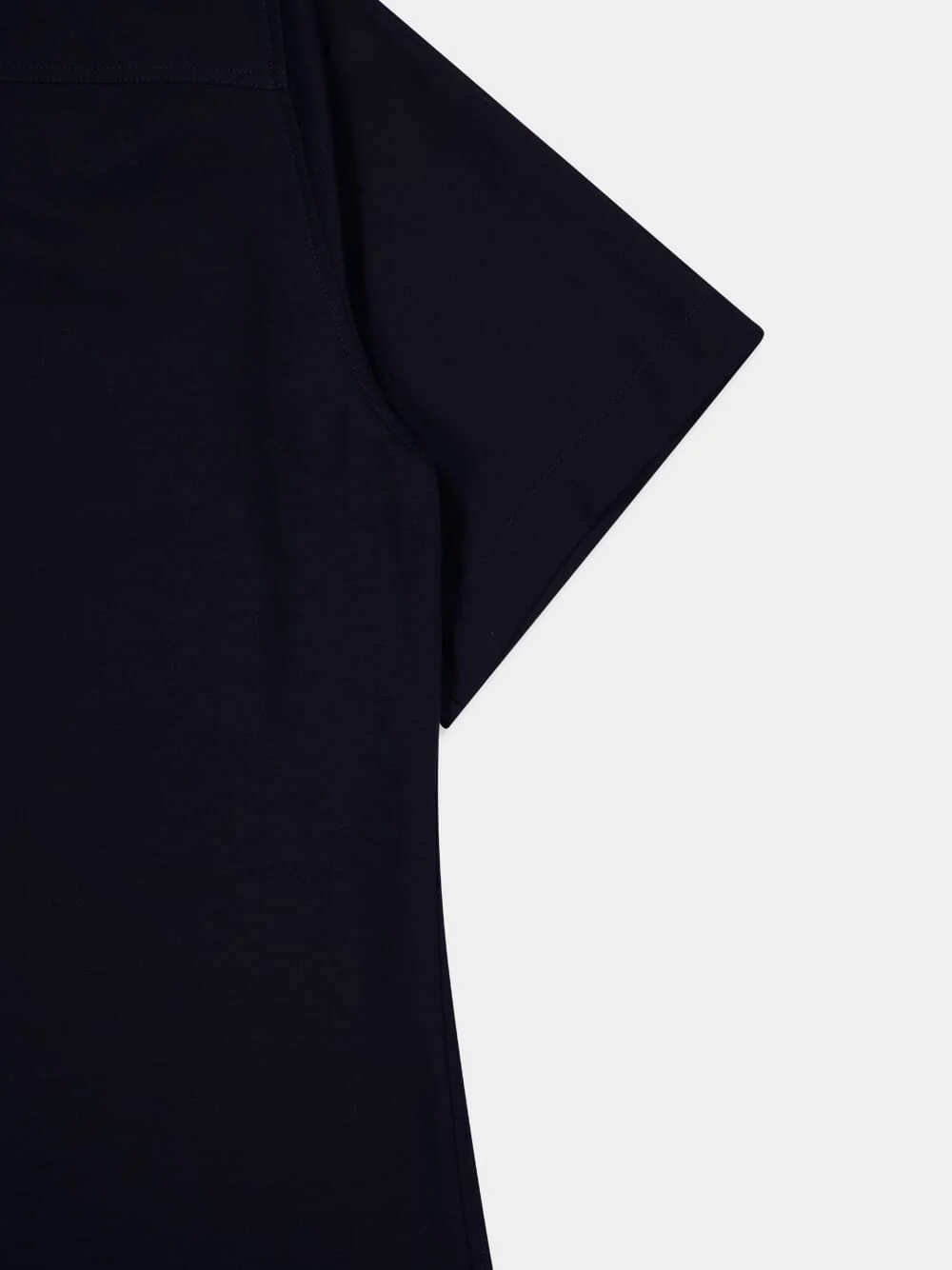 Navy Cotton Short Sleeve Shirt - Image 8