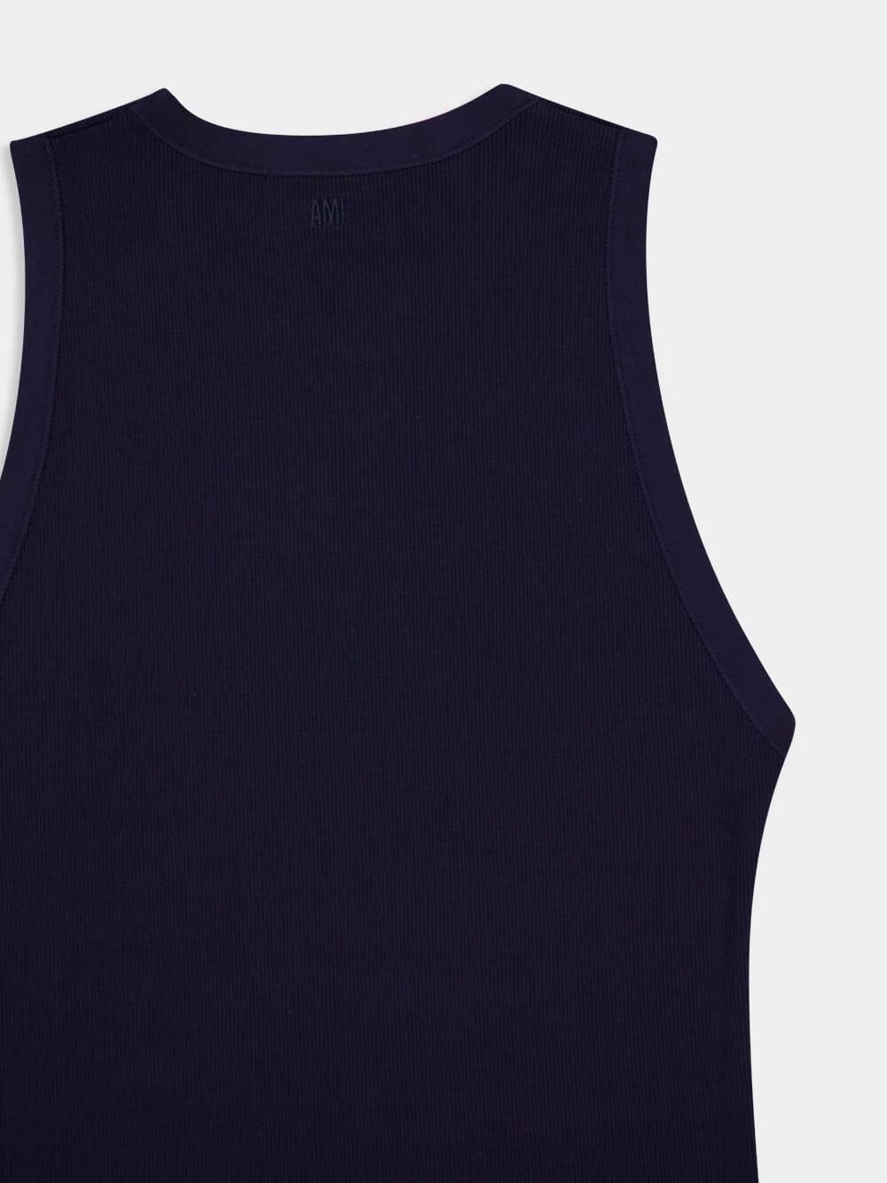 Night Blue Cotton Rib Tank Top - Image 5