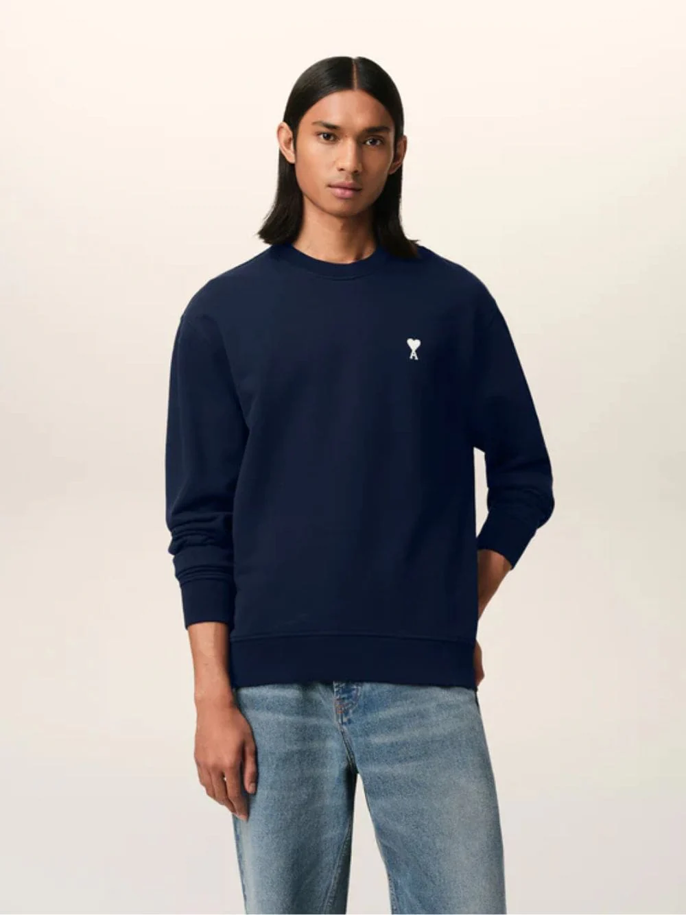Night Blue Cotton Sweatshirt - Image 2