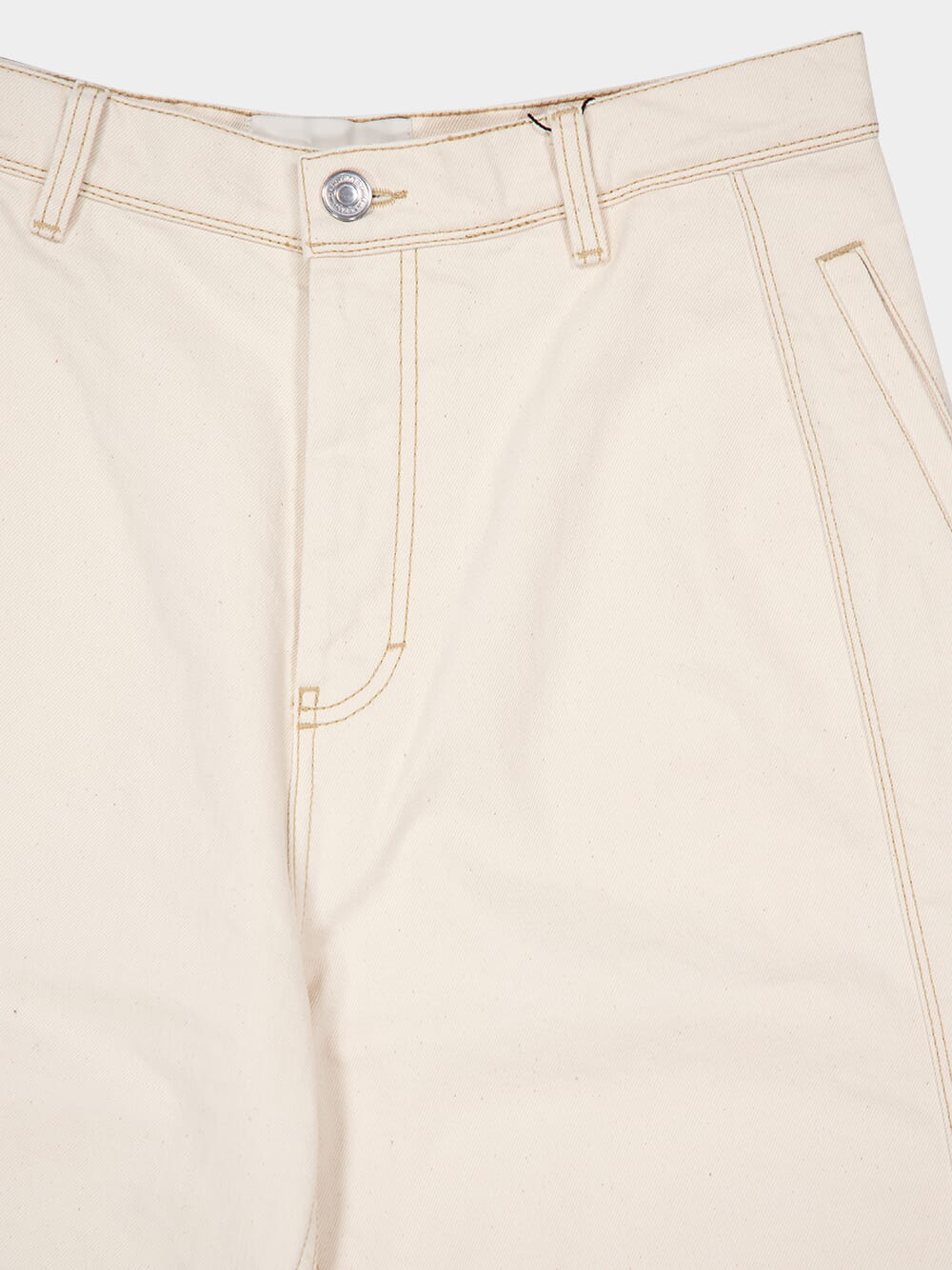 Off-White Cotton Wide Fit Jeans - Image 5