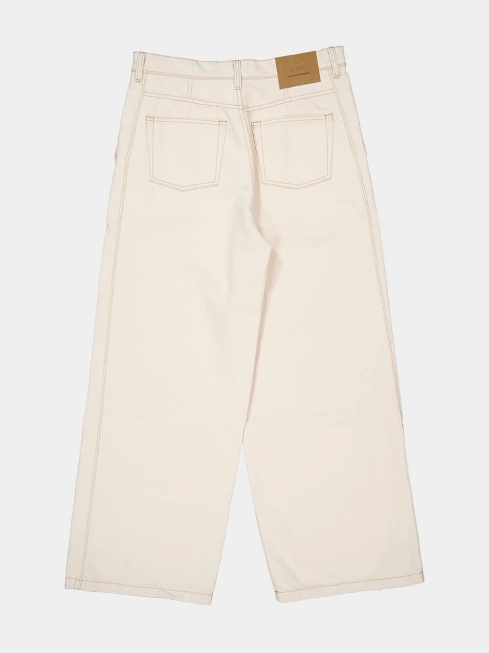 Off-White Cotton Wide Fit Jeans - Image 7