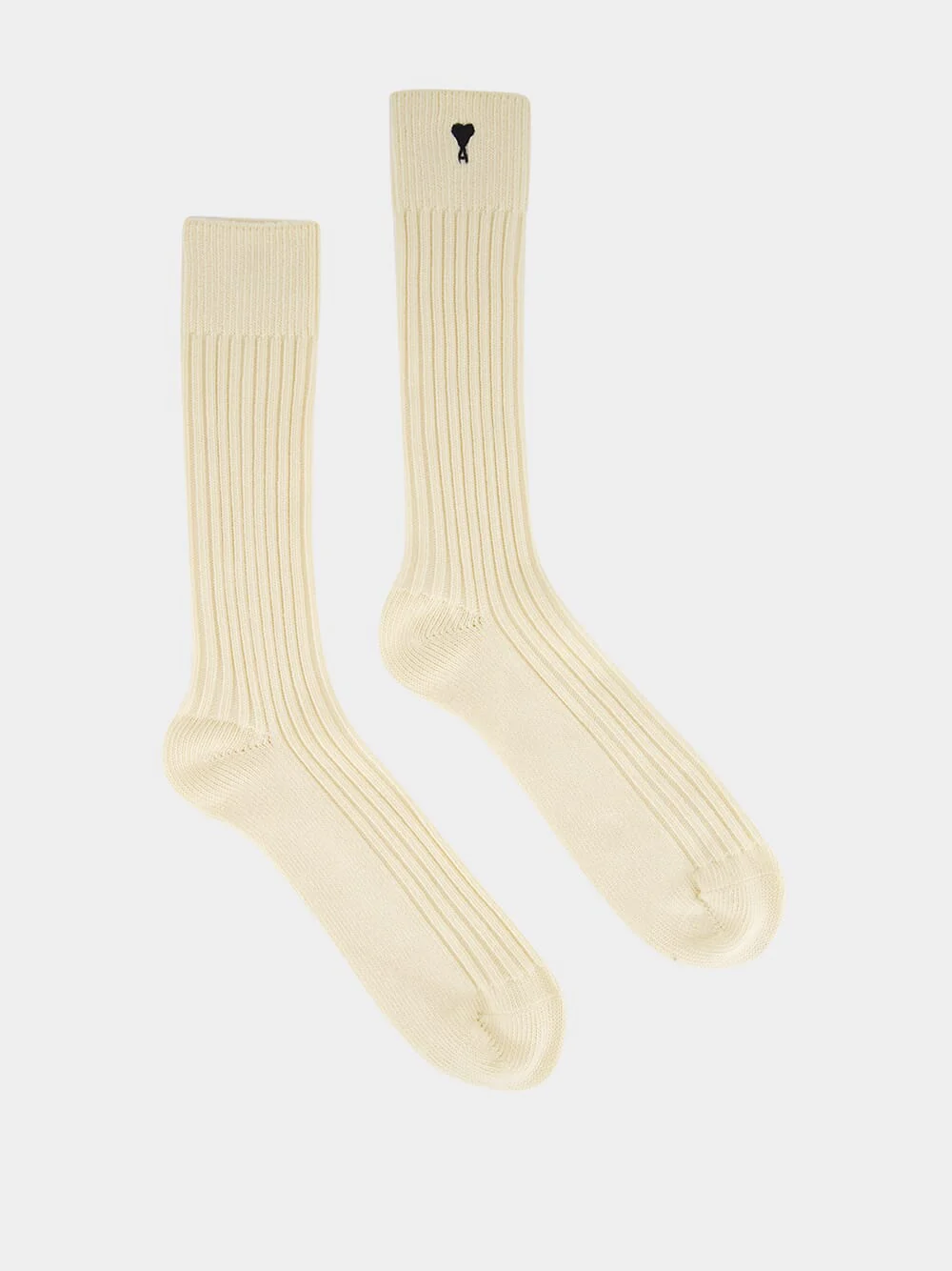 Off White, Grey and Black Cotton Ami de Coeur Socks Set - Image 2