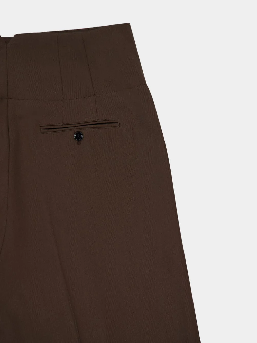 Olive Green Wool Sailor Trousers - Image 6
