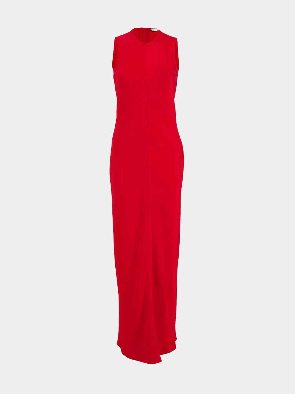 Poppy Red Long Straight Dress - Image 2