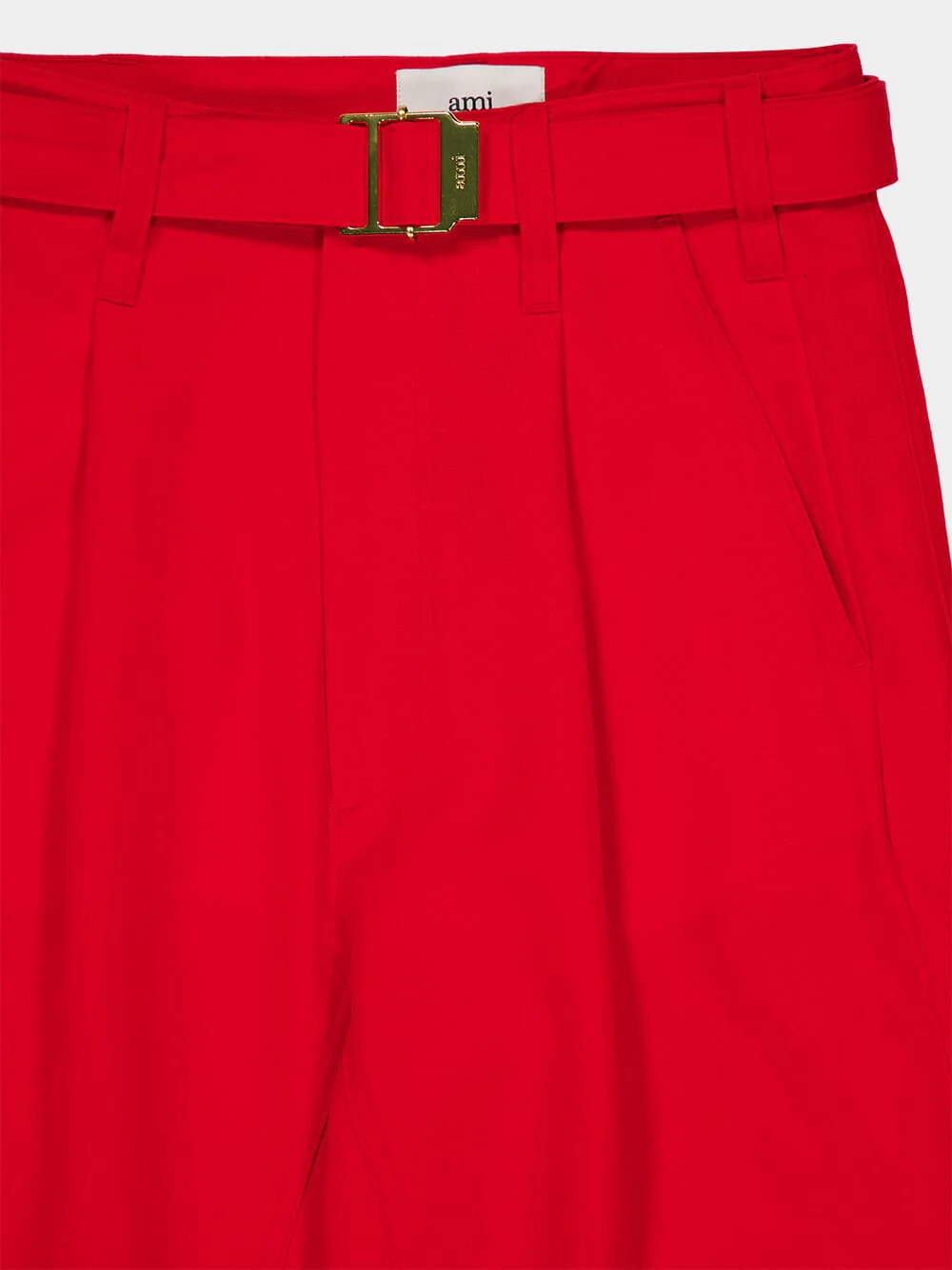 Poppy Red Wool Cargo Trousers - Image 4