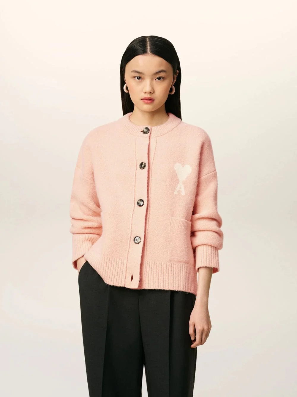 Powder Pink Alpaca Ami De Coeur Cardigan - Image 2