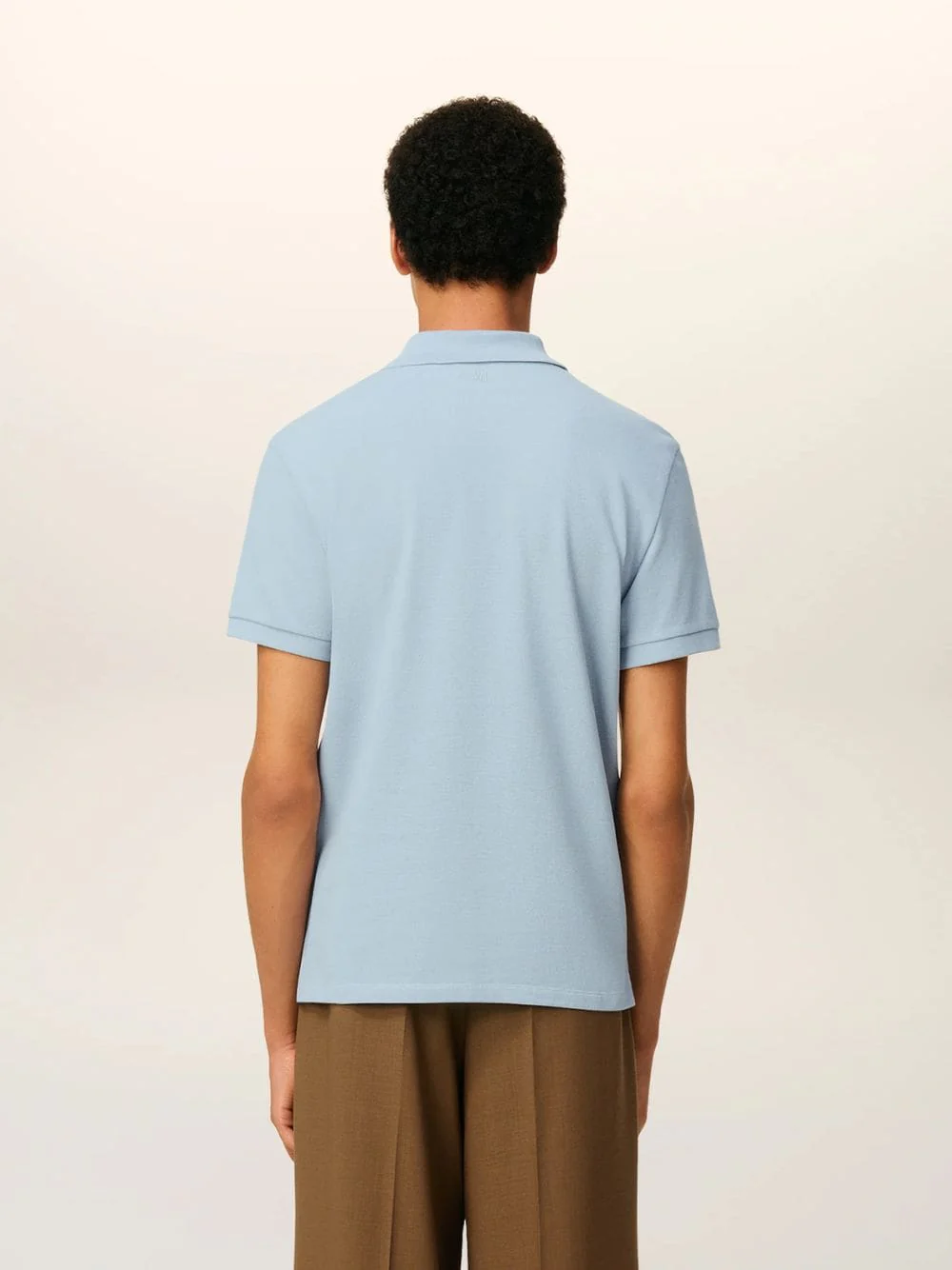 Sky Blue Cotton Ami de Coeur Polo Shirt - Image 3