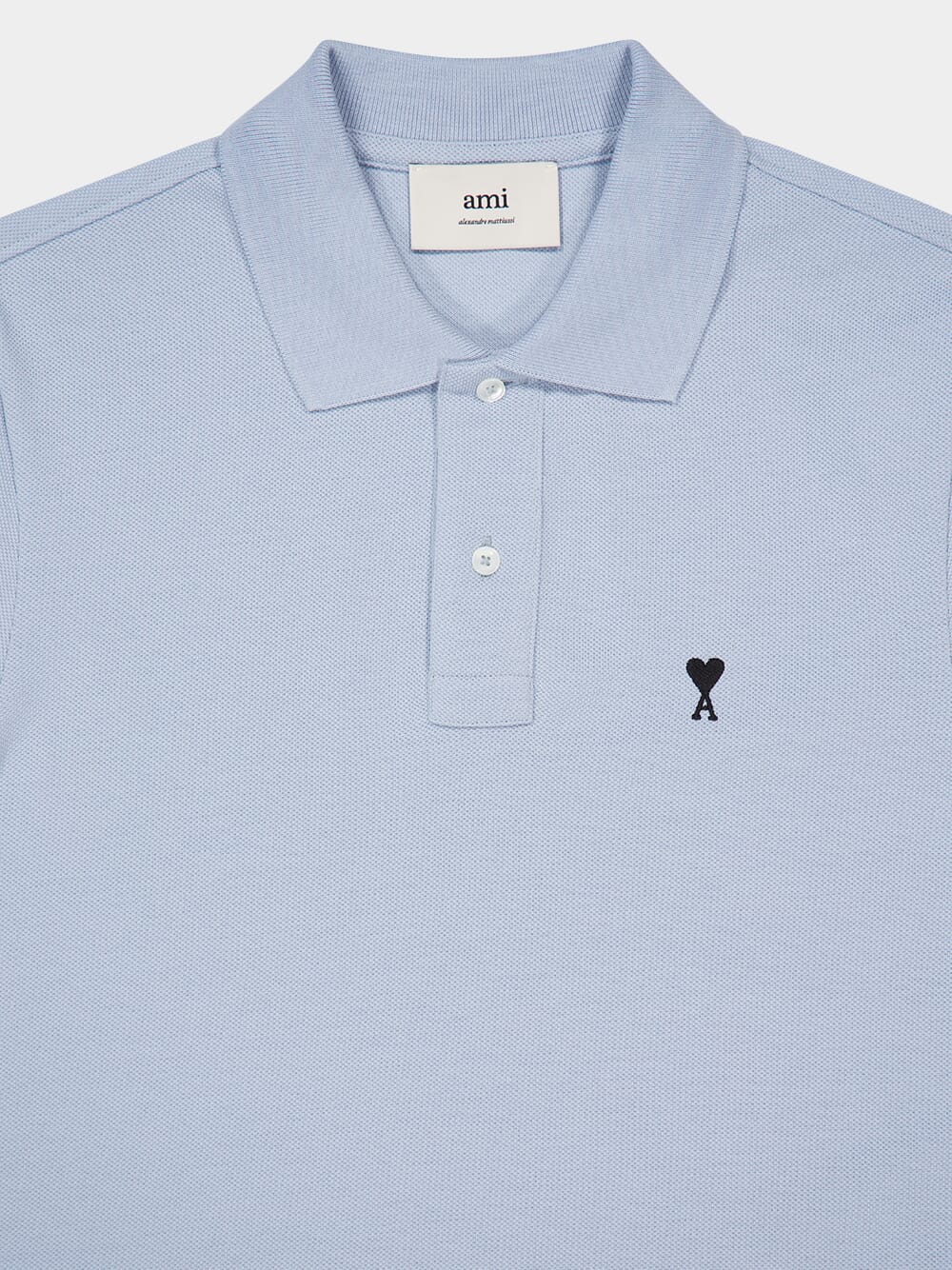 Sky Blue Cotton Ami de Coeur Polo Shirt - Image 5
