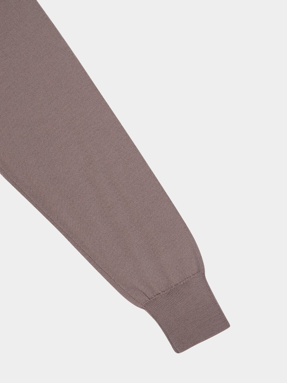 Taupe Buttoned Merino Wool Cardigan - Image 4