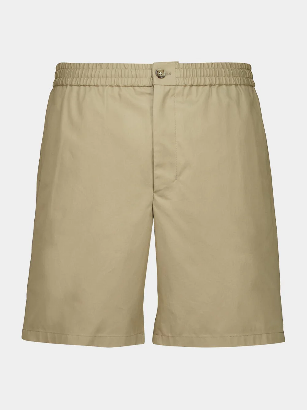 Taupe Cotton Elasticated Shorts - Image 2