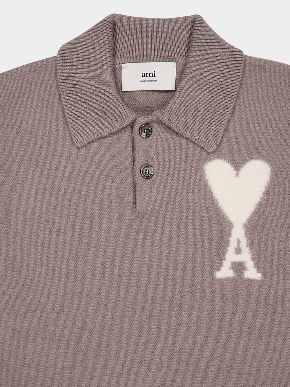Taupe Wool Polo - Image 3