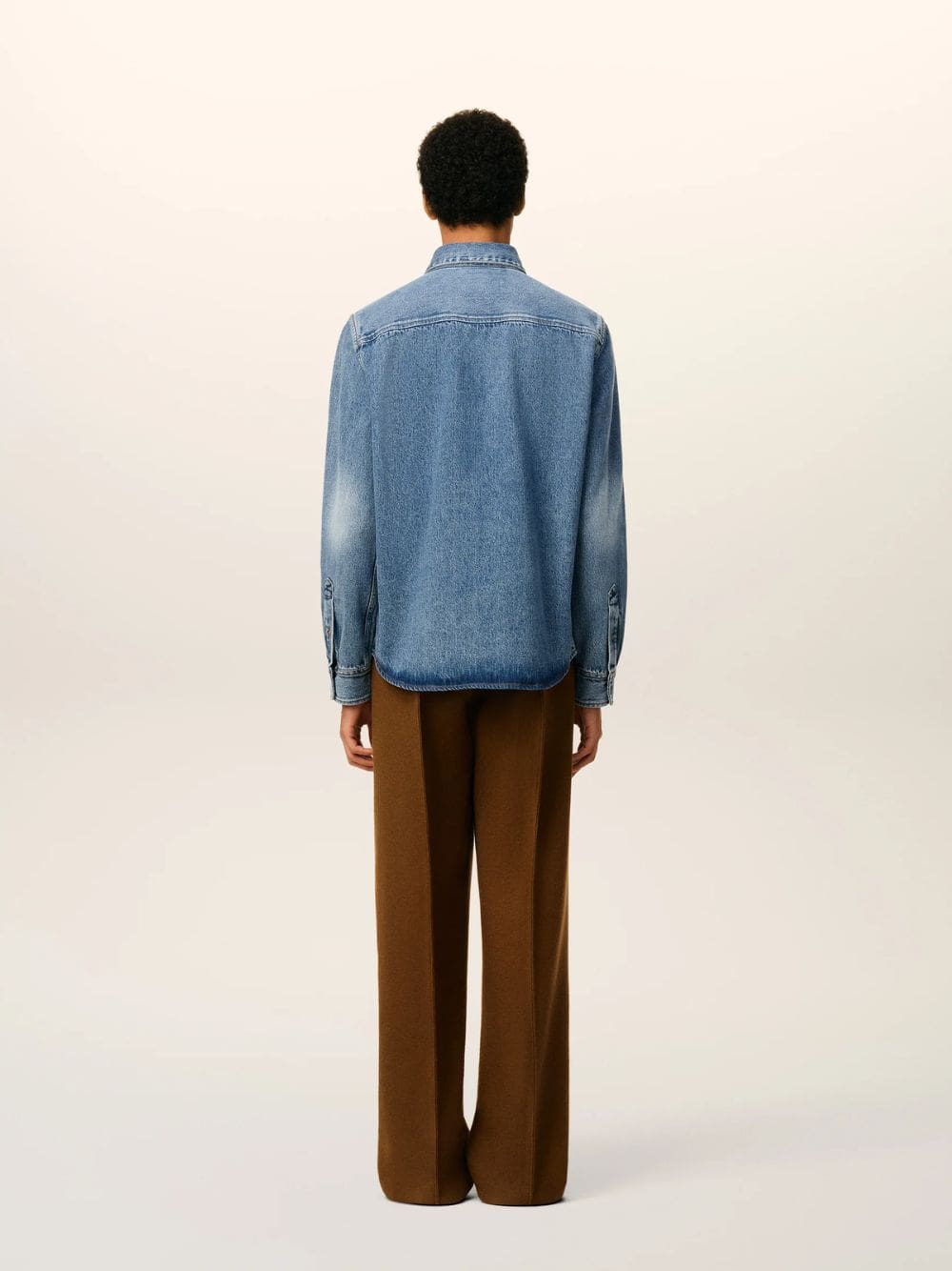 Used Blue Cotton Button-Down Ami De Coeur Shirt - Image 3