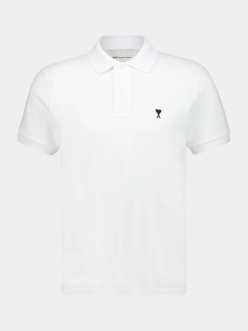 White Ami de Coeur Cotton Polo Shirt - Image 2