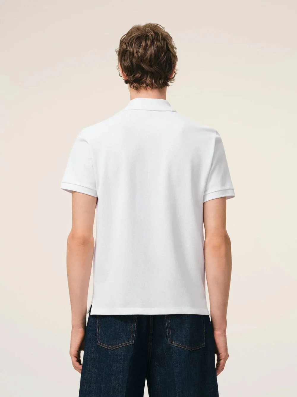 White Ami de Coeur Cotton Polo Shirt - Image 3
