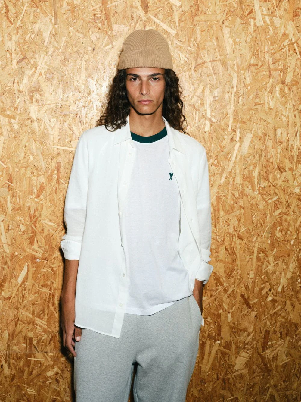 White and Green Ami De Coeur Cotton T-Shirt - Image 2