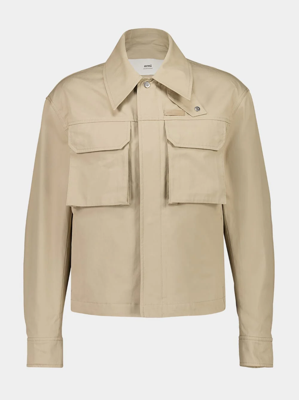White Coffee Cotton Worker Jacket - Image 2