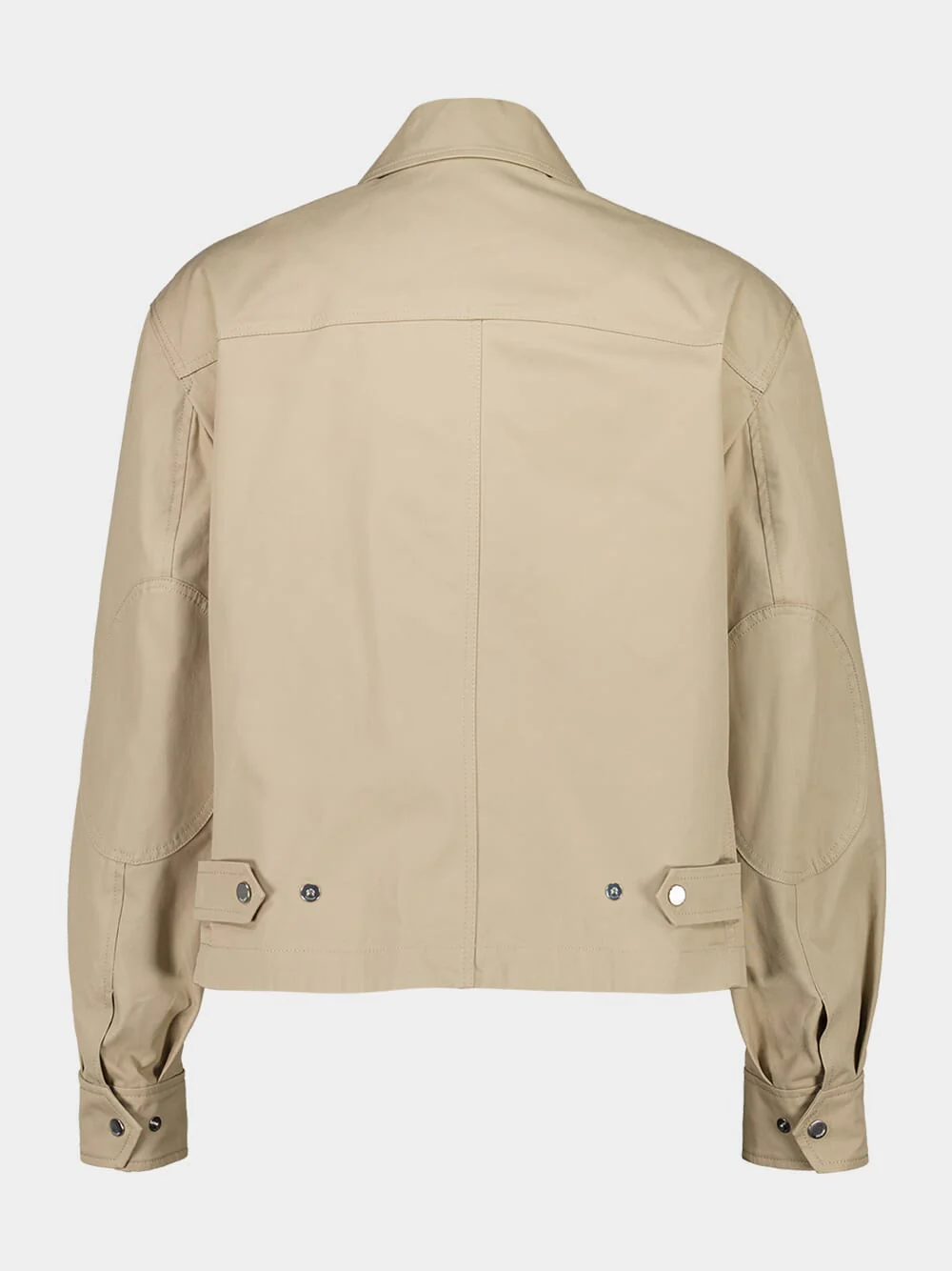 White Coffee Cotton Worker Jacket - Image 4