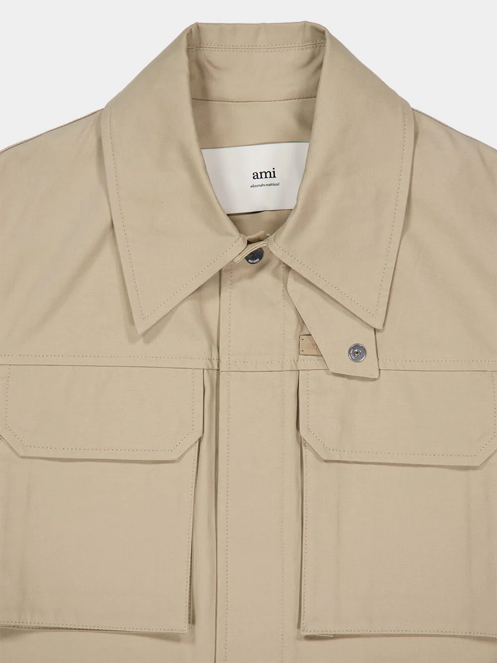 White Coffee Cotton Worker Jacket - Image 5