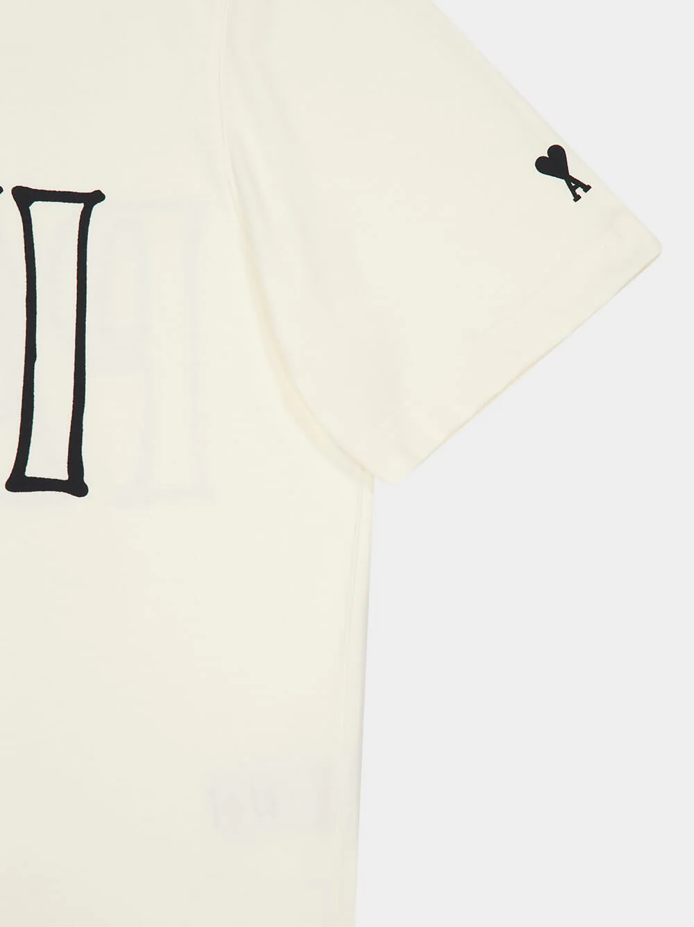 White Cotton AMI Paris Print T-Shirt - Image 5