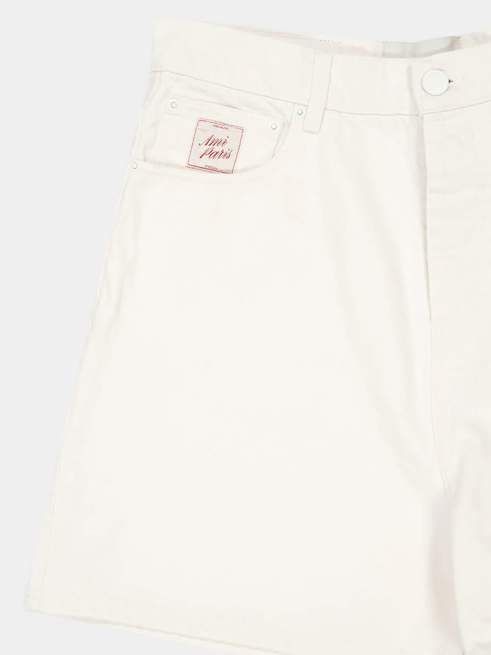 White Cotton Loose Bermuda Shorts - Image 3
