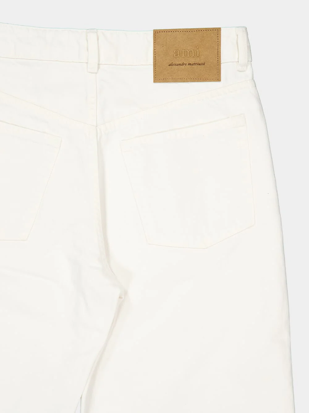 White Cream High-Waist Flared Jeans - Image 3