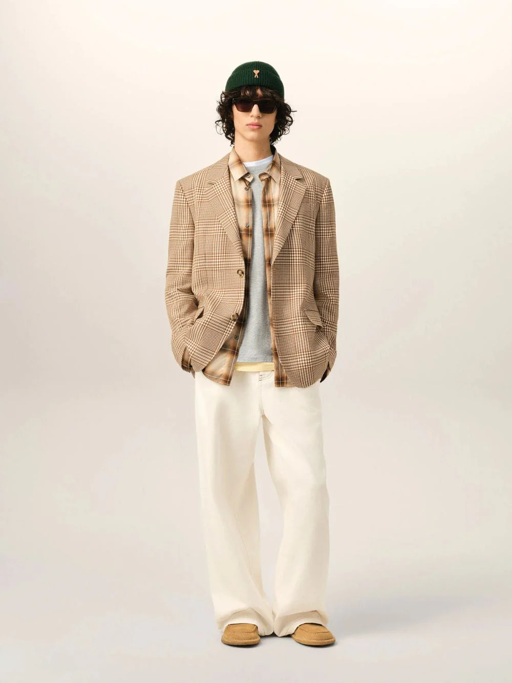 White Cream Wide Fit Denim Trousers - Image 2
