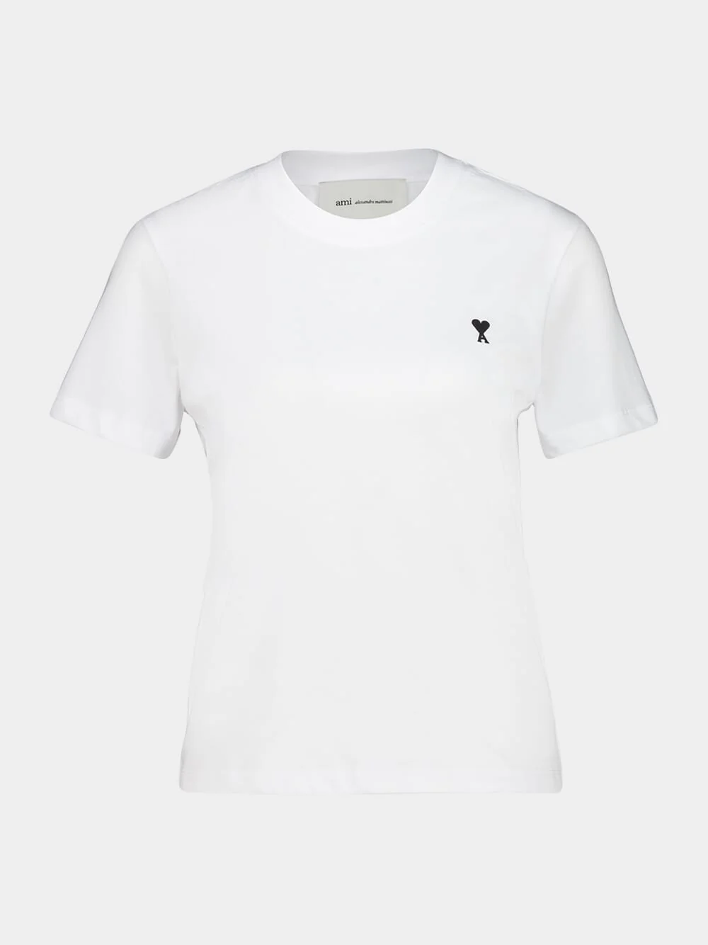 White Cropped Ami De Coeur T-Shirt