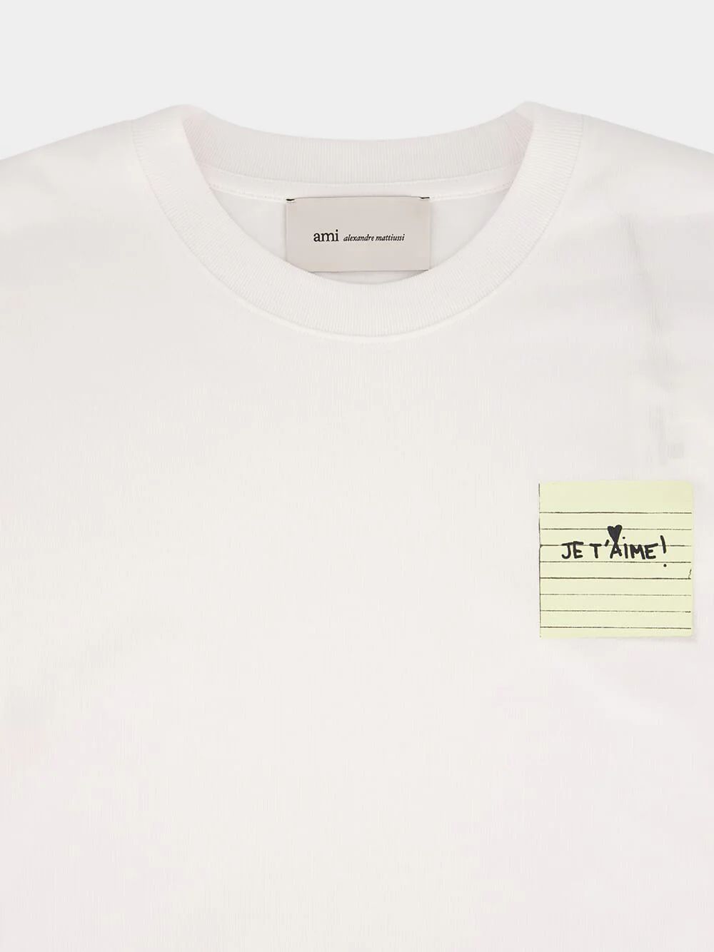 White Je T’Aime Cotton T-Shirt - Image 5