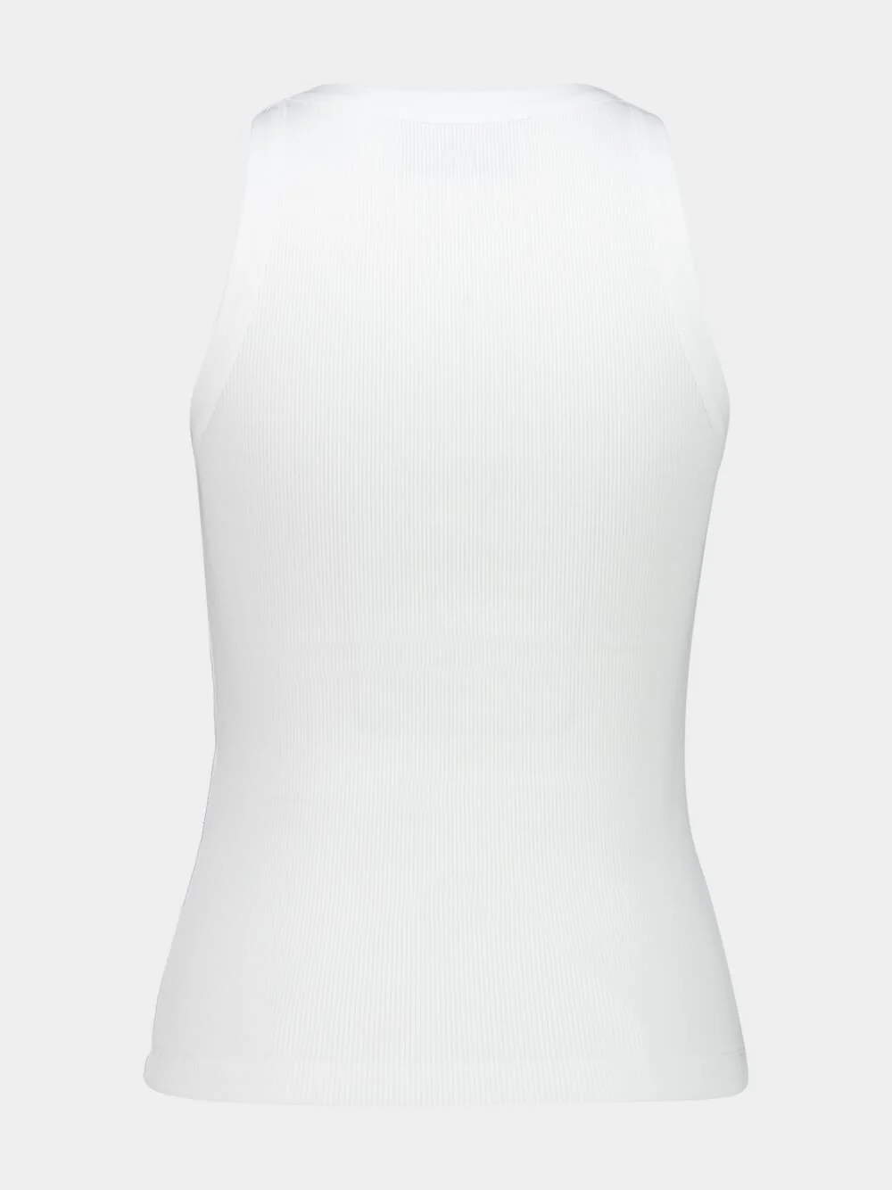 White Tank Top with Contrasted Ami de Coeur - Image 2