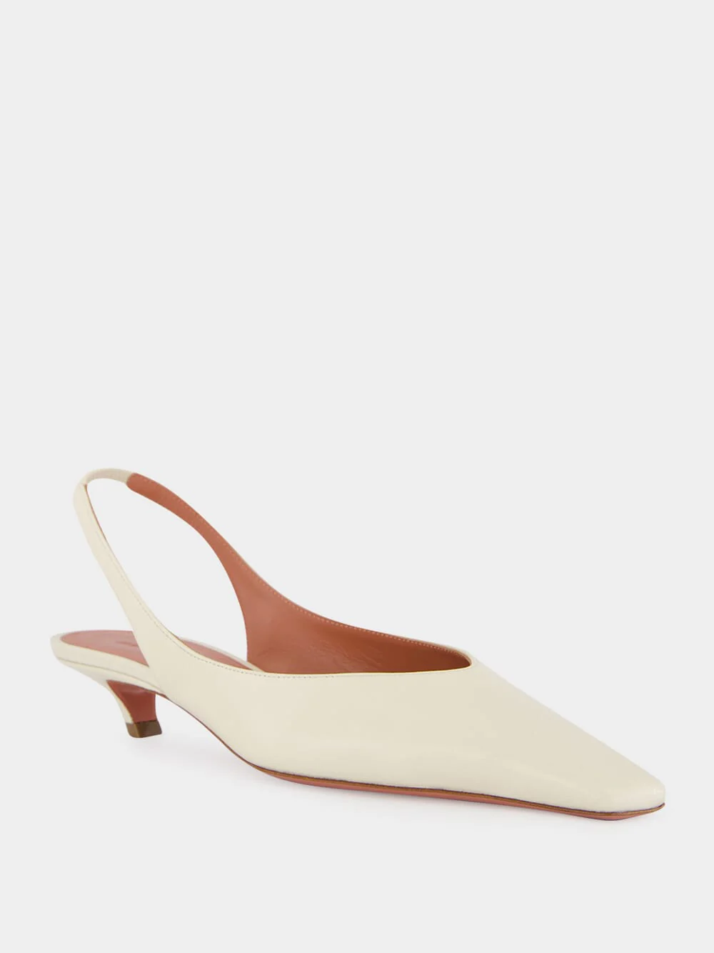 Almond Jamie Slingback Mid-Heel Pumps - Image 3
