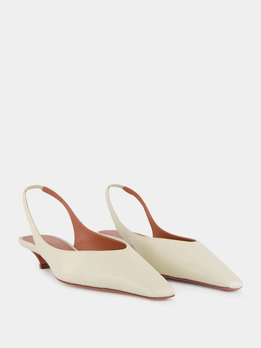 Almond Jamie Slingback Mid-Heel Pumps - Image 4