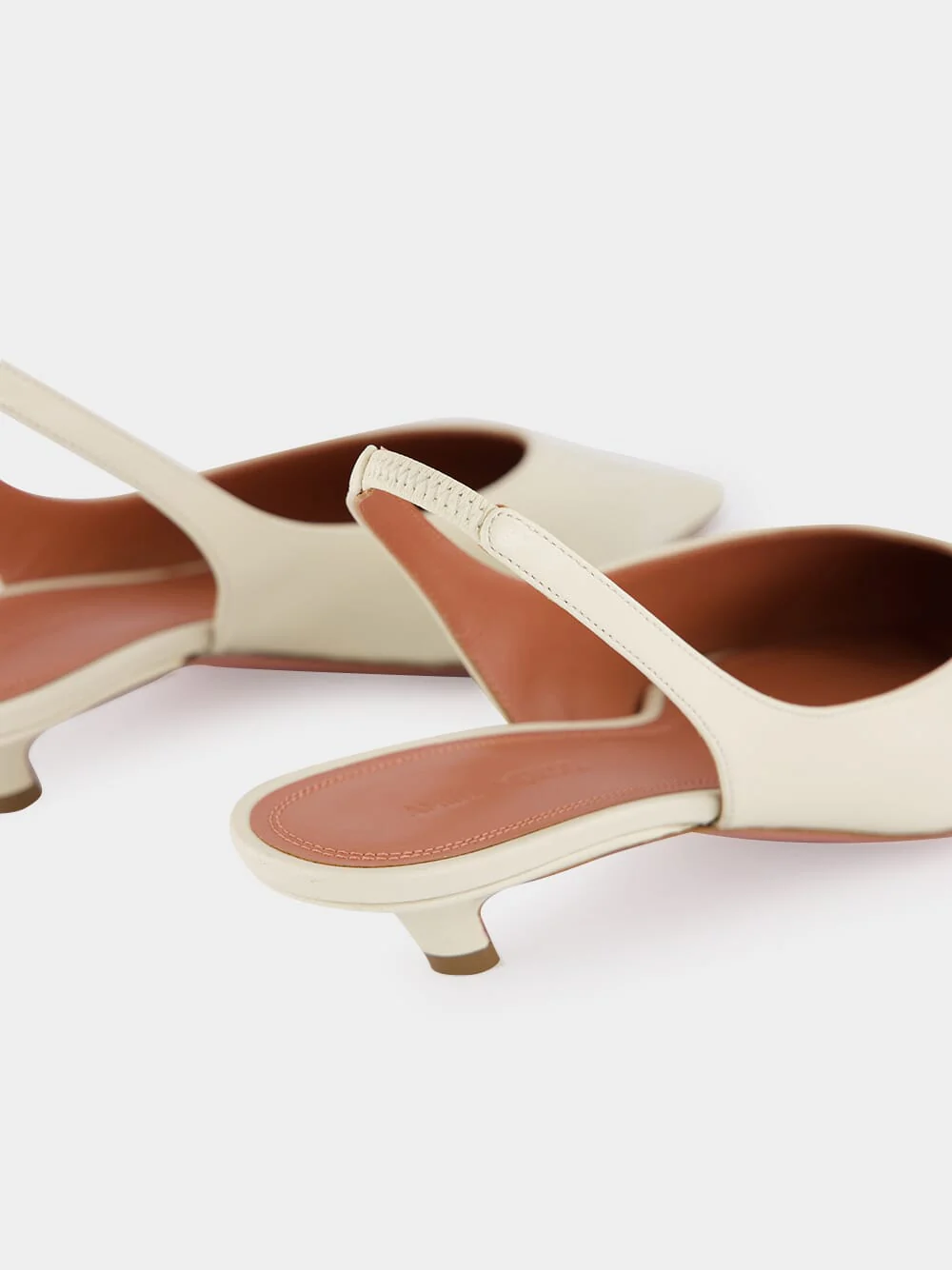 Almond Jamie Slingback Mid-Heel Pumps - Image 7