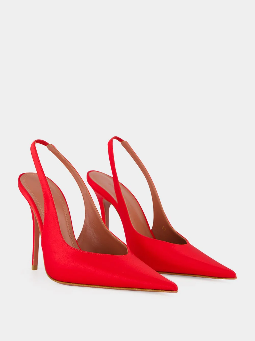 Anok 105 Red Satin Slingback Pumps - Image 3