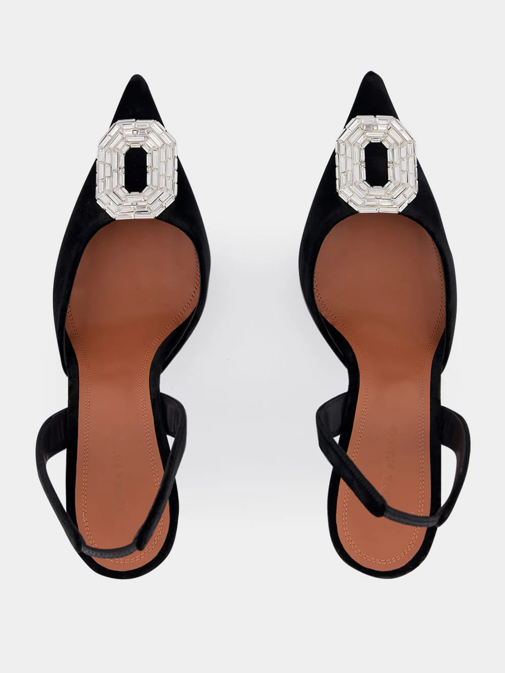Black Camelia Sling 90 in Velvet - Image 4