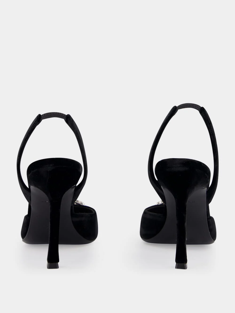 Black Camelia Sling 90 in Velvet - Image 5