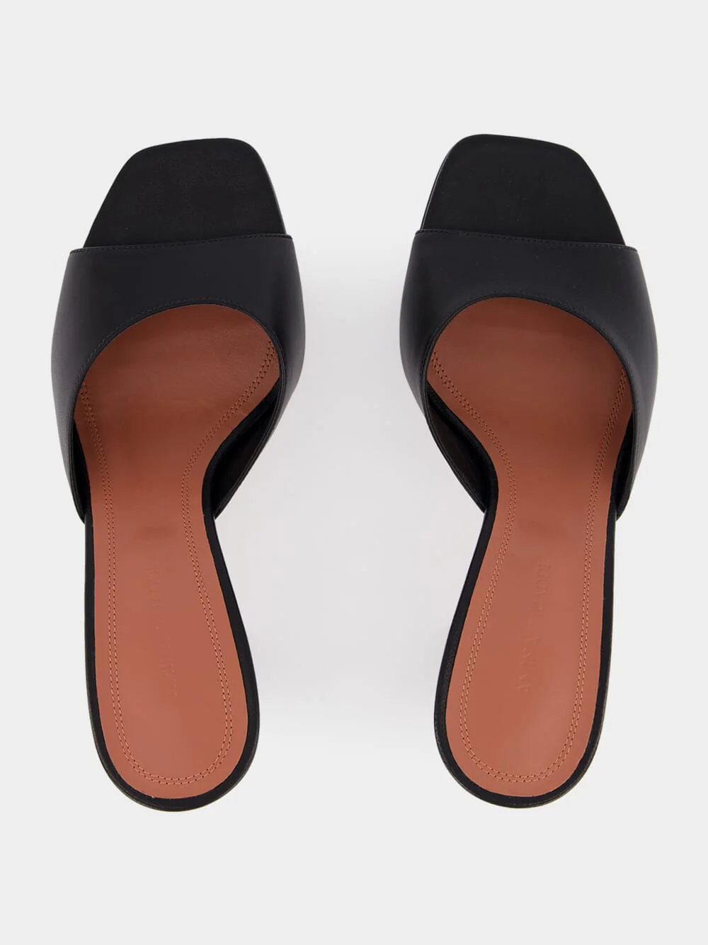 Black Lupita 70 Heeled Mules in Nappa - Image 4