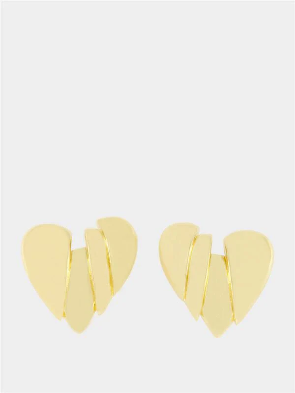 Gold Heartbreaker Heart Earrings