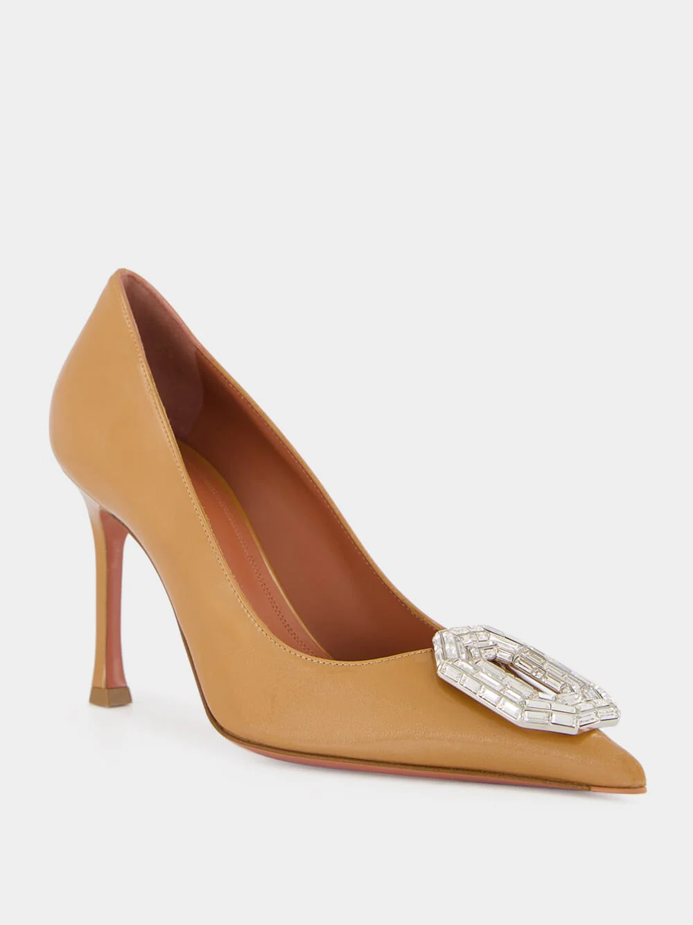 Latte Camelia Pearly Patent 90 Pumps - Image 2