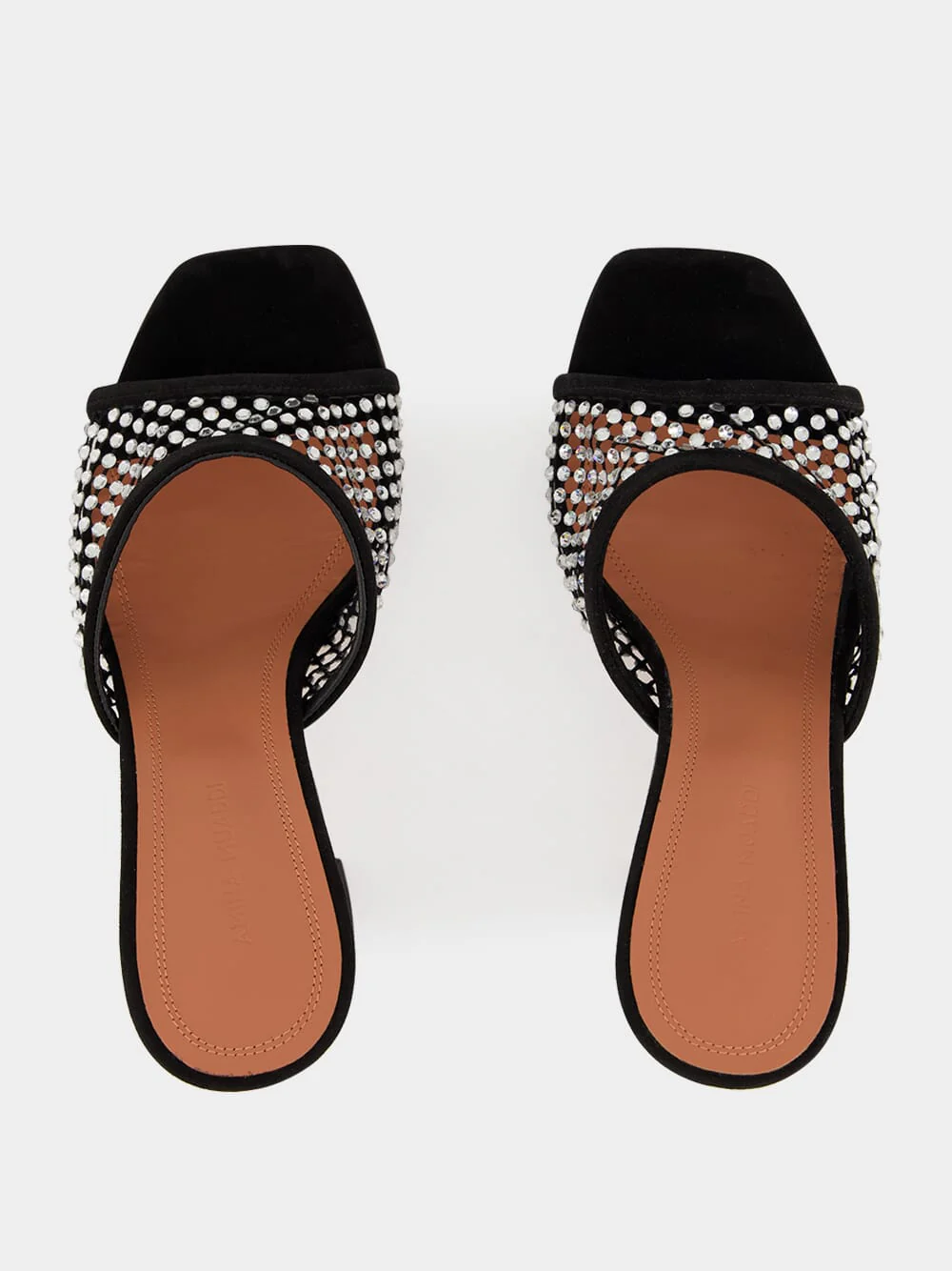 Lupita Crystal 95 Mules in Black Suede - Image 10