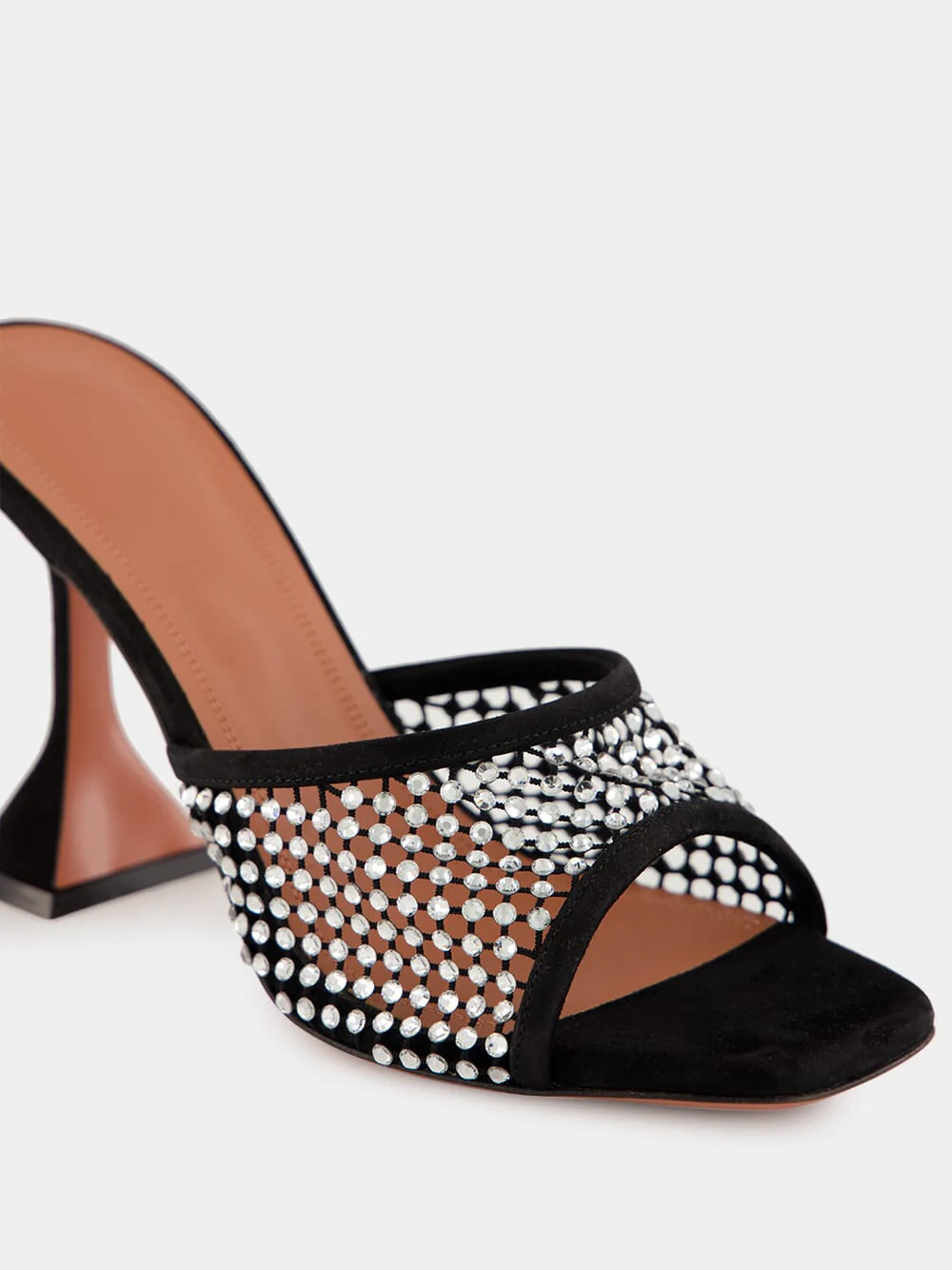 Lupita Crystal 95 Mules in Black Suede - Image 12