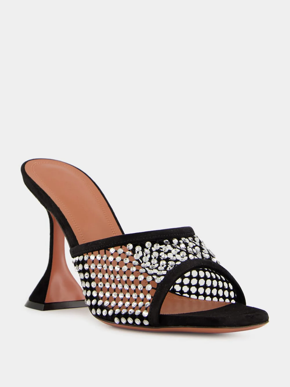 Lupita Crystal 95 Mules in Black Suede - Image 8