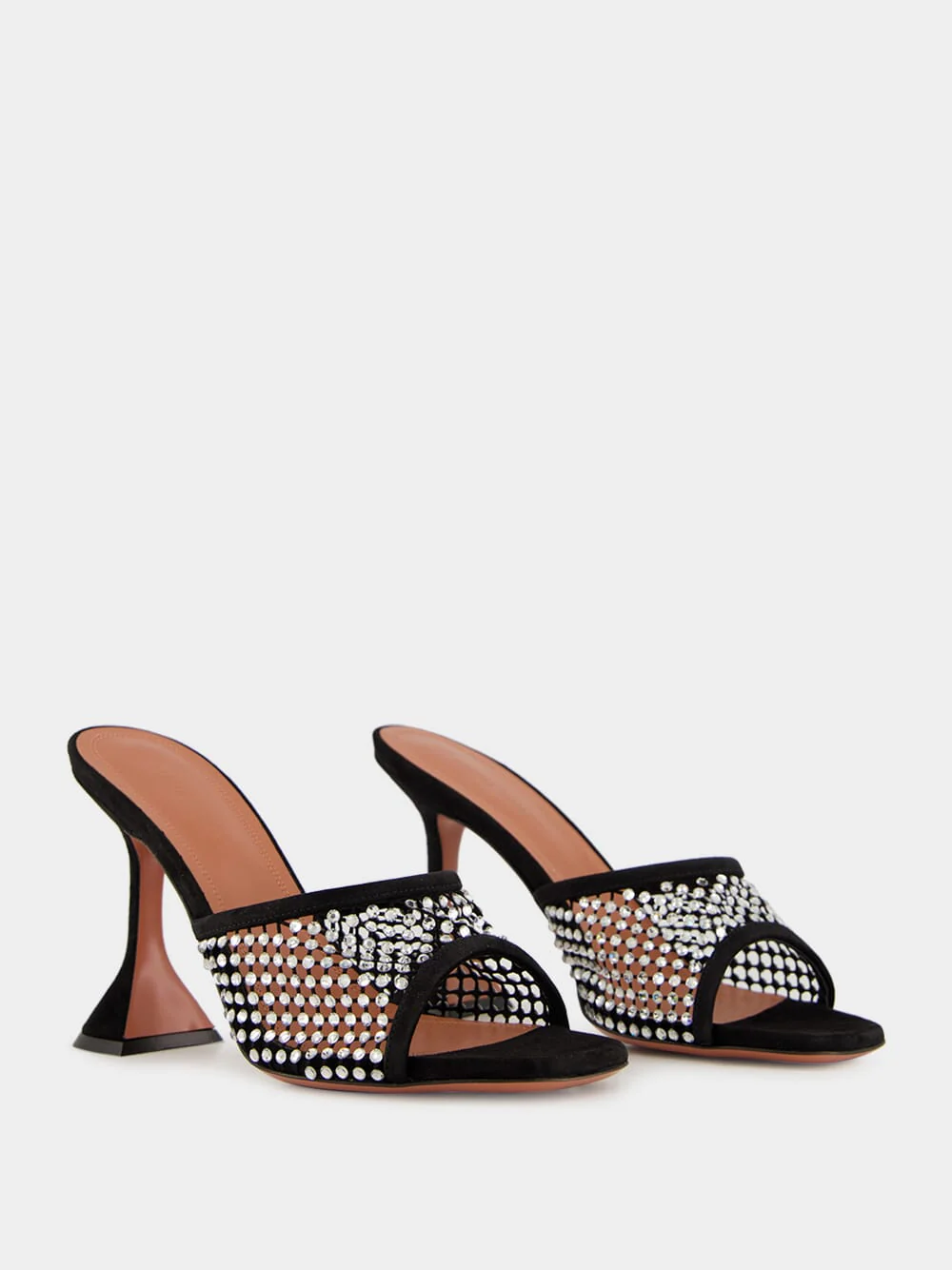 Lupita Crystal 95 Mules in Black Suede - Image 9