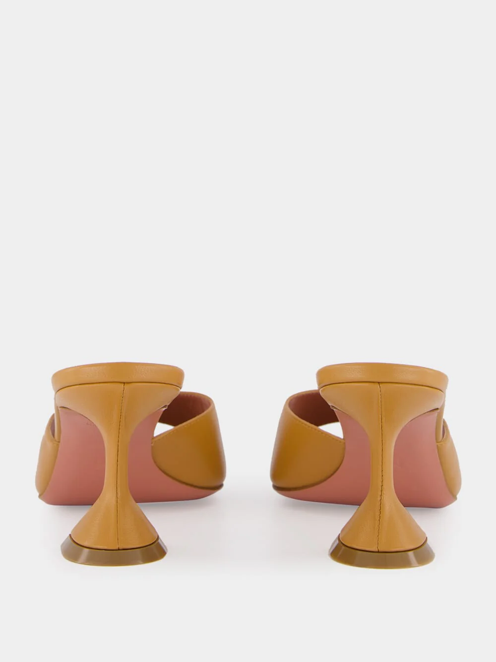 Lupita Latte Heeled Mules in Nappa - Image 5