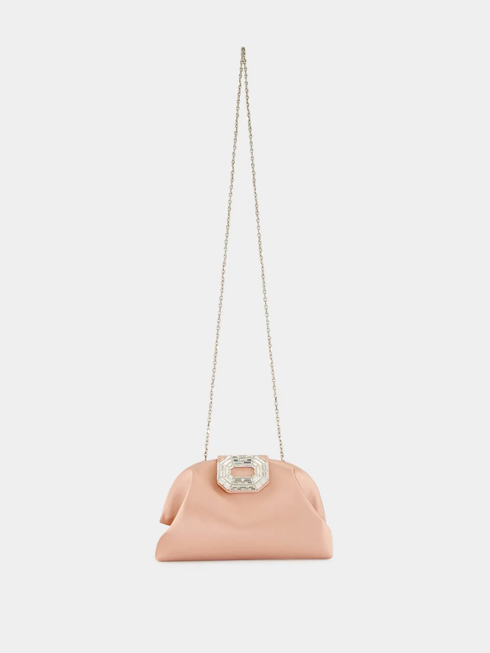 Powder Satin Camelia Clutch Bag - Image 3
