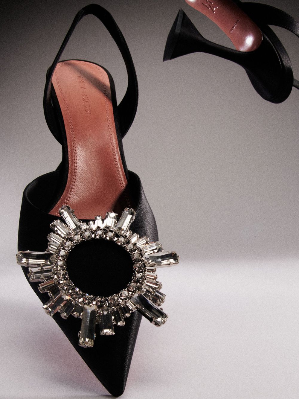 Begum Satin Slingback Pumps - Image 2