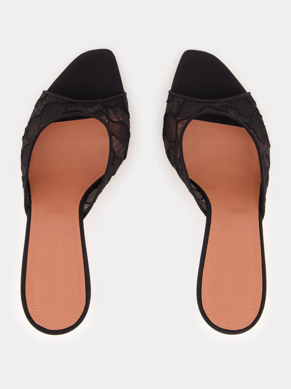 Black Alexa Lace High-Heel Mules - Image 11