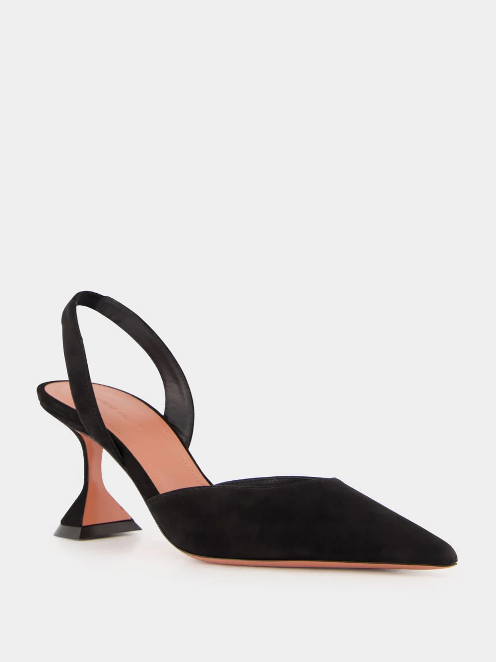 Black Holli Suede Slingback Heels - Image 2