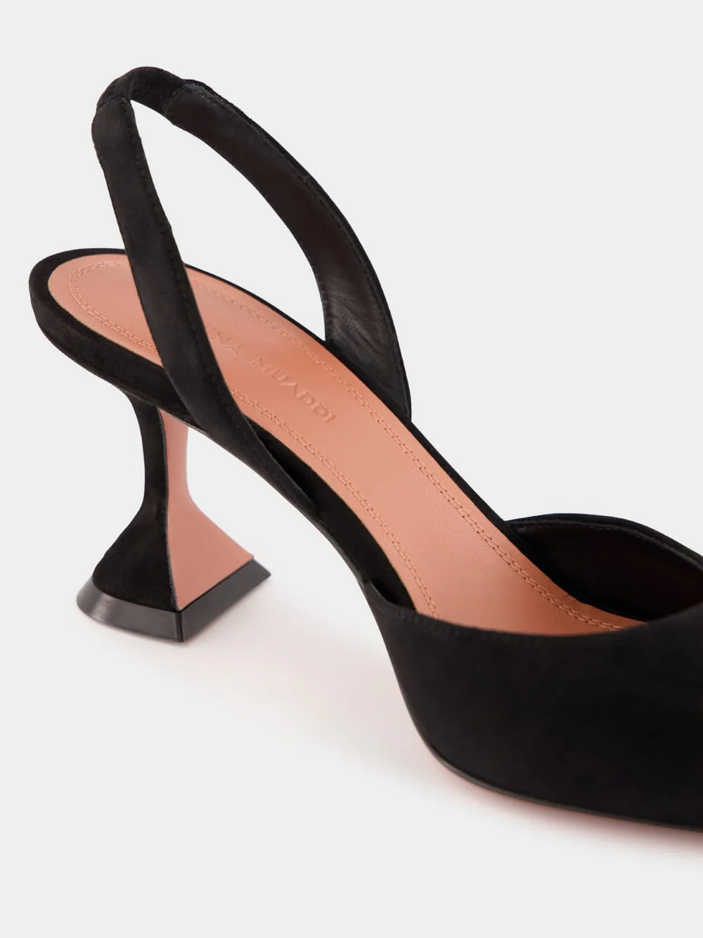 Black Holli Suede Slingback Heels - Image 6