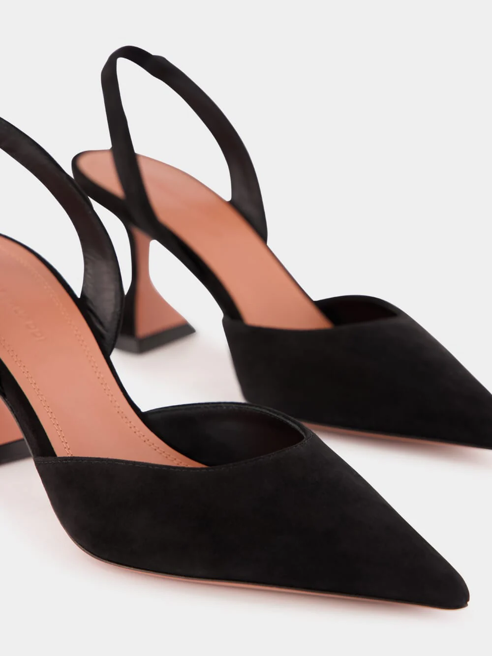Black Holli Suede Slingback Heels - Image 7